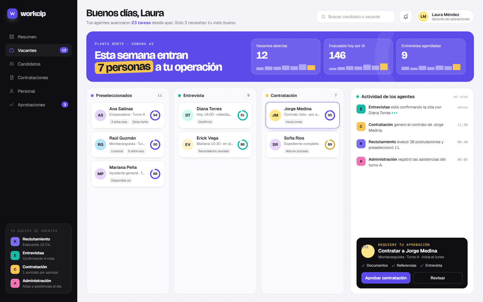 Workcip: Agentes de IA en WhatsApp + consola web
